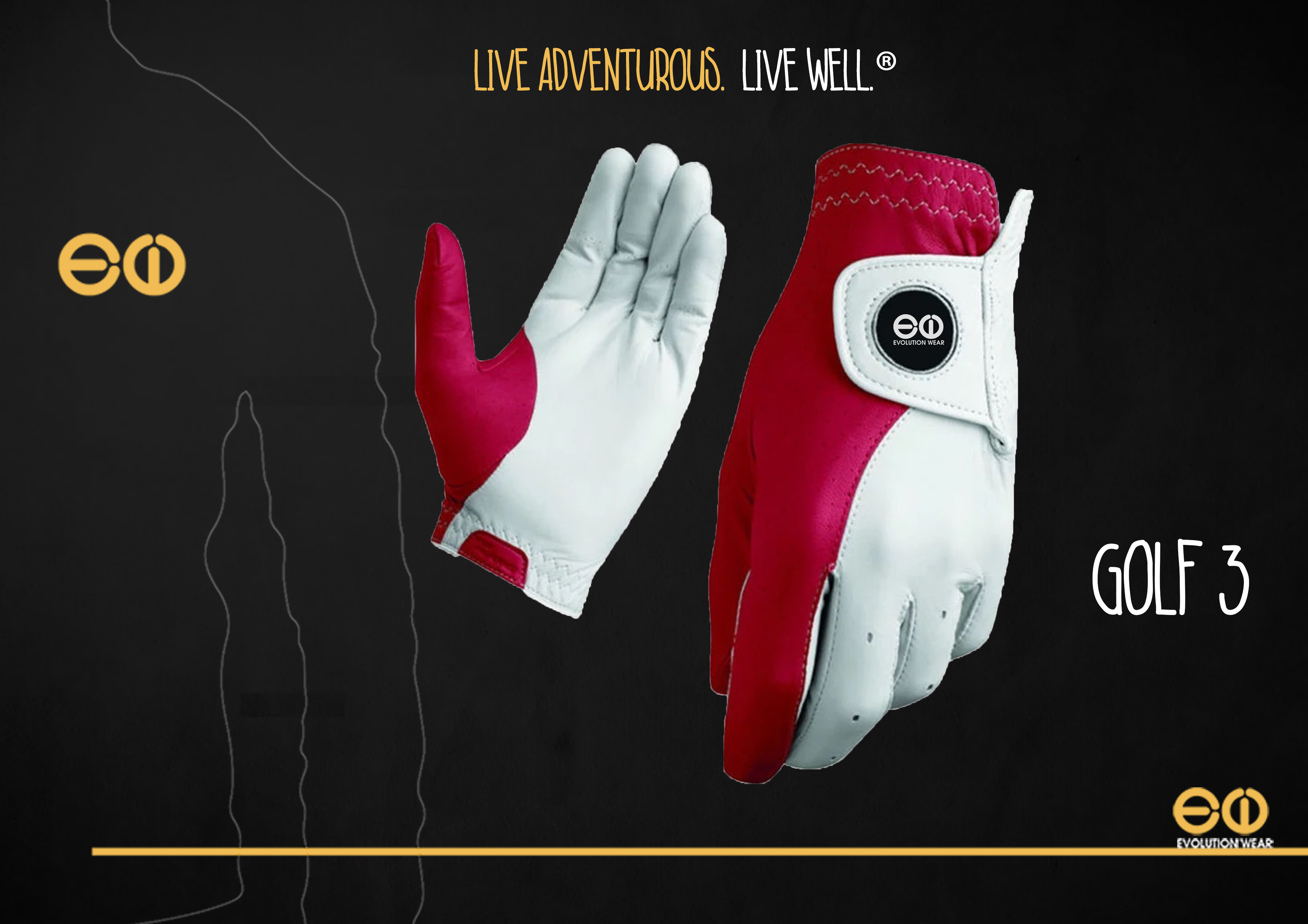 Red sales golf glove